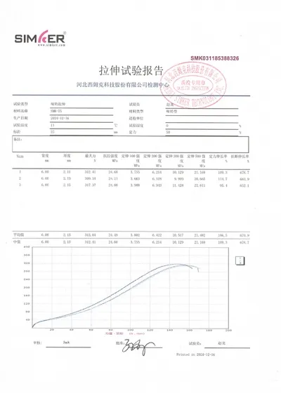 Bruchwiderstandstestreports